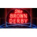 New Brown Derby Painted Metal Neon Sign 54"W x 36"H